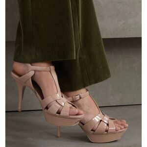 Yves Saint Laurent Tribute Sandals in Nude Rose Size 39.5/ 9.5